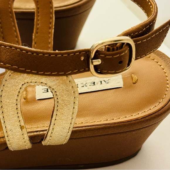 ALEX MARIE Wedge Brown Sandal Sz 7.5 - Picture 5 of 12